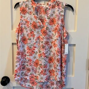 NWT CURE Floral Sleeveless Top - Pink & White